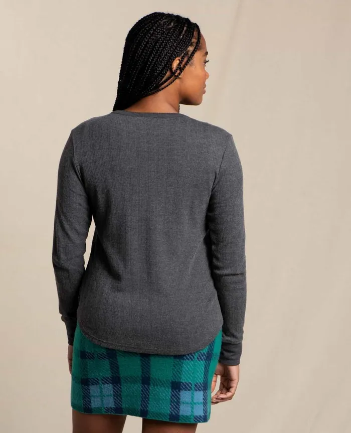 Women039s Foothill Pointelle Long Sleeve Crew Soot ToadandCo Tops and TShirts