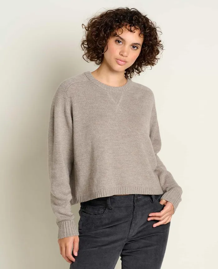 Women039s Foxfern Crew Sweater Dark Chino ToadandCo Sweaters