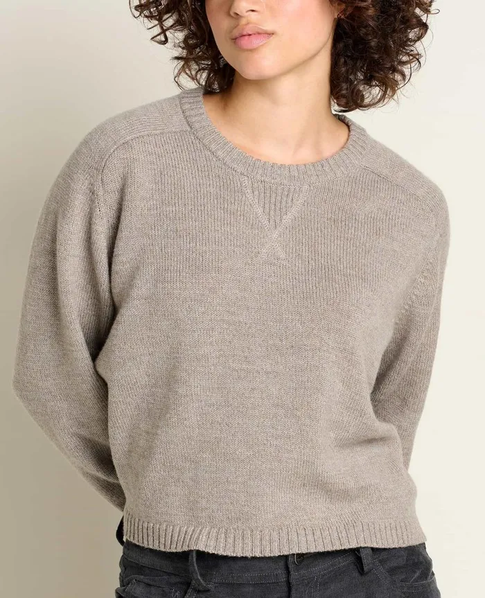 Women039s Foxfern Crew Sweater Dark Chino ToadandCo Sweaters