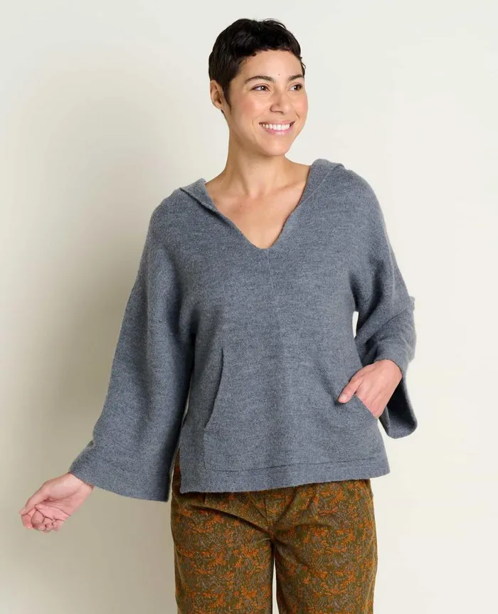 Women039s Heartfelt Poncho Charcoal Heather ToadandCo Sweaters