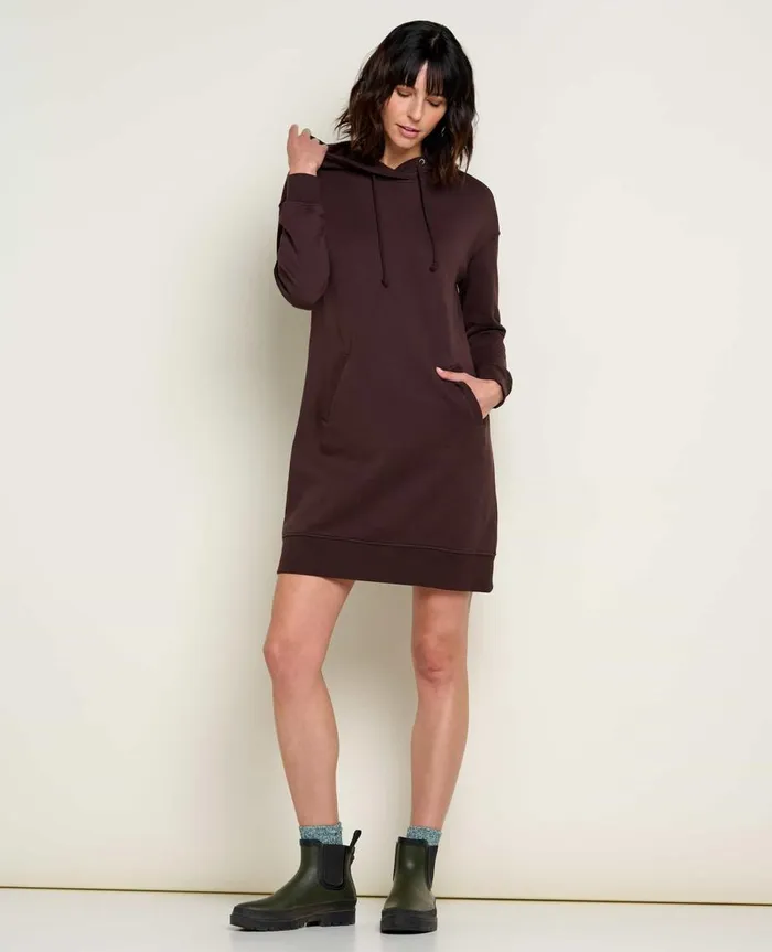 Women039s Hemp Daybreaker Hooded Dress Carob ToadandCo Dresses