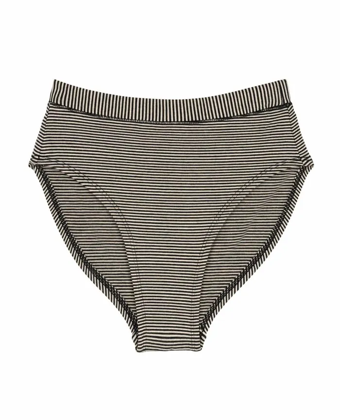 Women039s High Rise Bikini Black Stripe ToadandCo Underwear and Accessories