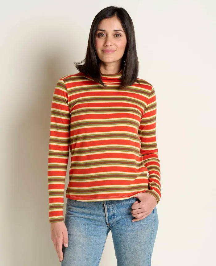 Women039s Maisey Long Sleeve TNeck Grenadine Stripe ToadandCo Tops and TShirts