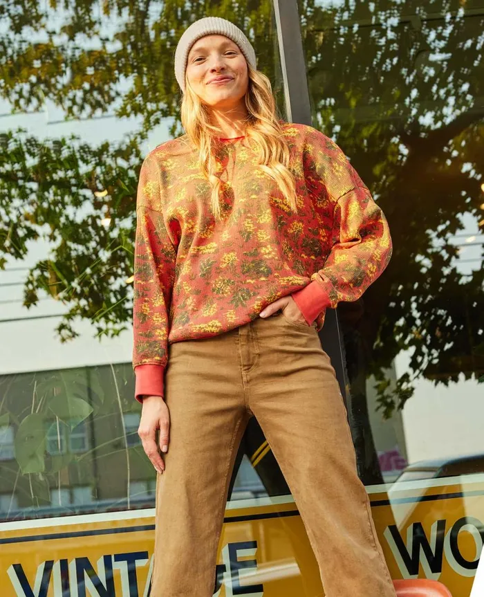 Women039s McCloud Long Sleeve Pullover Dreamsicle Print ToadandCo Tops and TShirts
