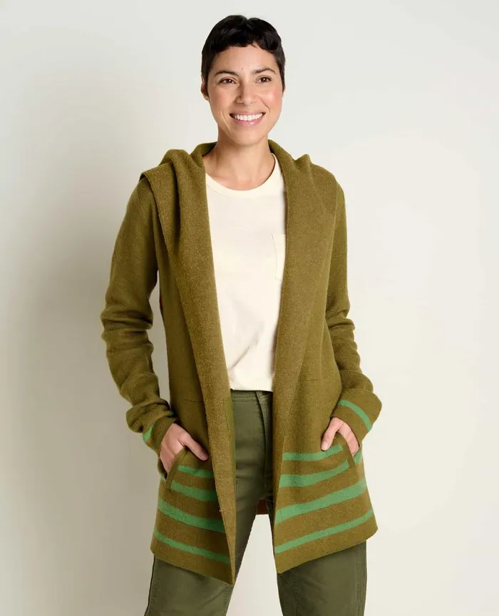 Women039s Merino Heartfelt Hoodie Green Olive ToadandCo Sweaters
