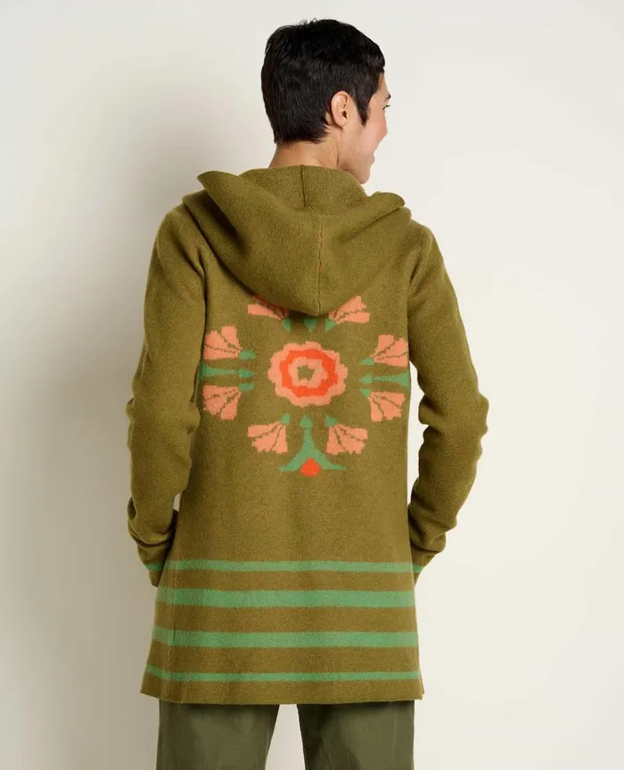 Women039s Merino Heartfelt Hoodie Green Olive ToadandCo Sweaters