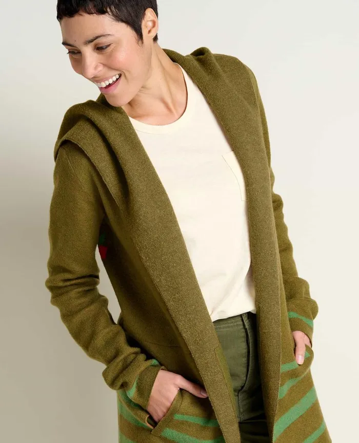 Women039s Merino Heartfelt Hoodie Green Olive ToadandCo Sweaters
