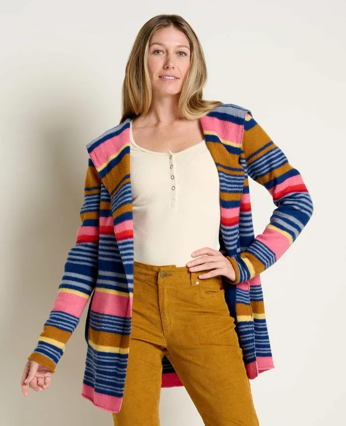 Women039s Merino Heartfelt Hoodie Taffy Stripe ToadandCo Sweaters