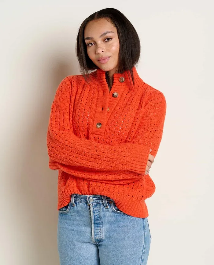 Women039s Moss Point Henley Sweater Grenadine ToadandCo Sweaters