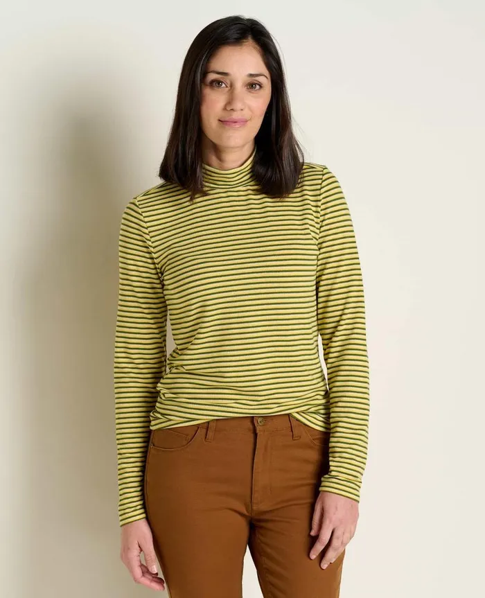 Women039s Piru Mockneck Long Sleeve Tee Pike Trio Stripe ToadandCo Tops and TShirts Women039s Piru Mockneck Long Sleeve Tee Pike Trio Stripe ToadandCo Tops and TShirts