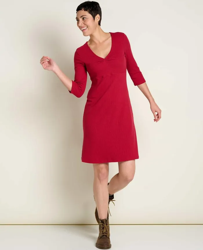 Women039s Rosalinda Cable Rib Dress Berry ToadandCo Dresses