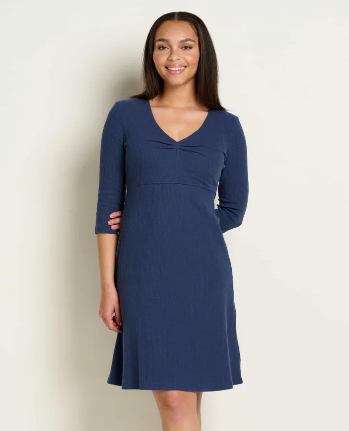 Women039s Rosalinda Cable Rib Dress True Navy ToadandCo Dresses
