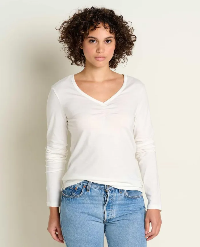 Women039s Rose Long Sleeve Tee Egret ToadandCo Tops and TShirts