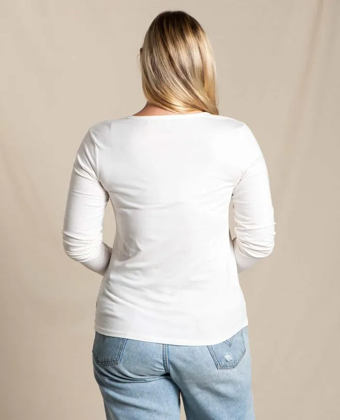 Women039s Rose Long Sleeve Tee Egret ToadandCo Tops and TShirts