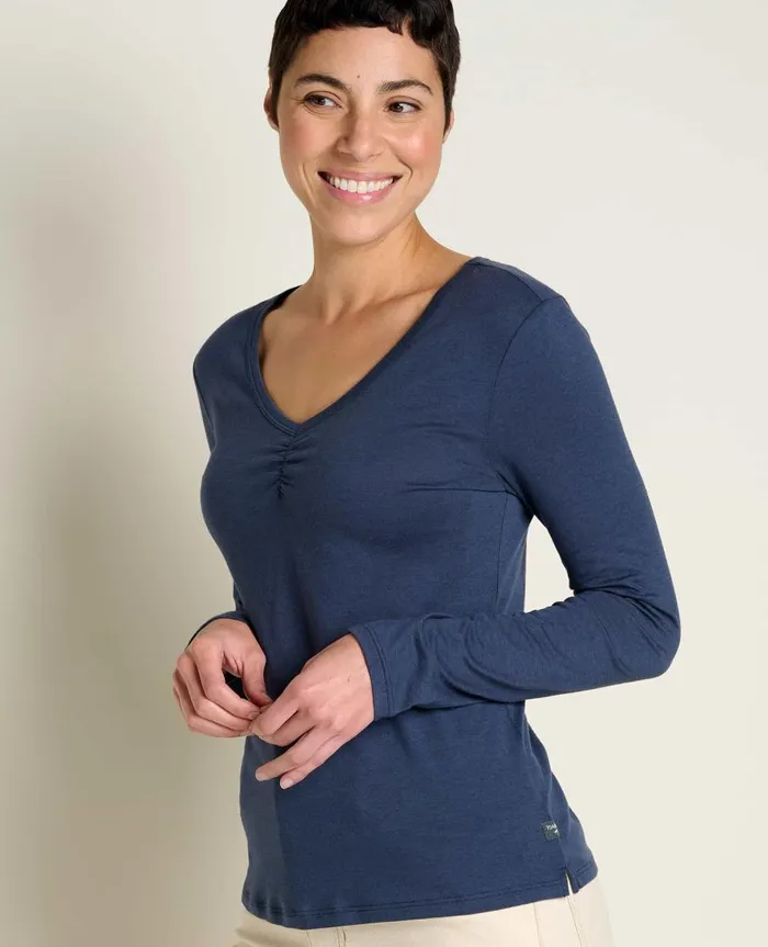 Women039s Rose Long Sleeve Tee True Navy ToadandCo Tops and TShirts