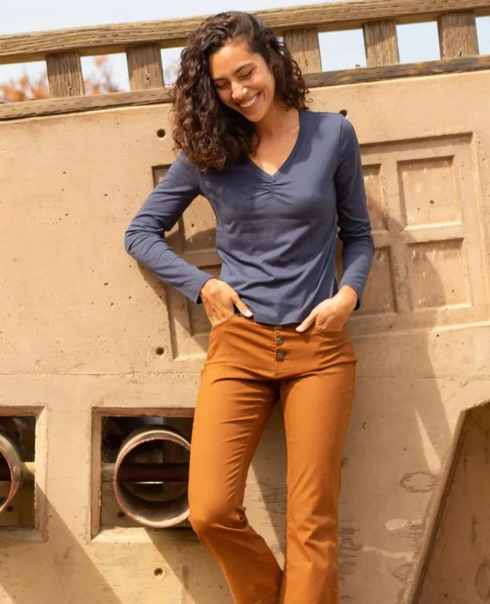 Women039s Rose Long Sleeve Tee True Navy ToadandCo Tops and TShirts