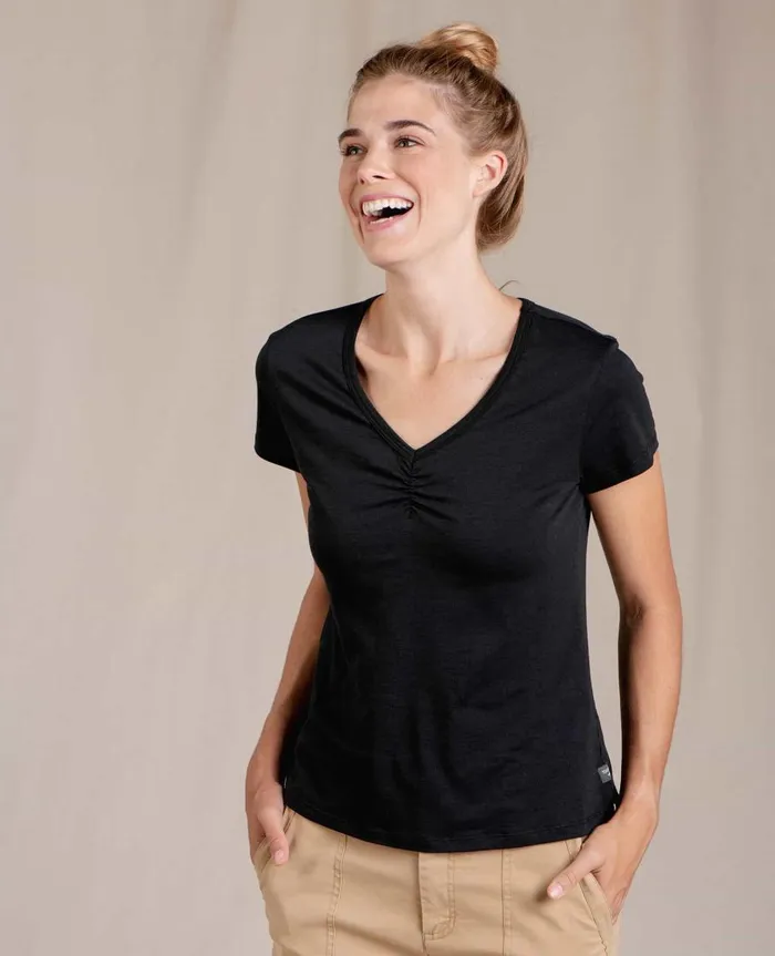 Women039s Rose Short Sleeve Tee Black ToadandCo Tops and TShirts
