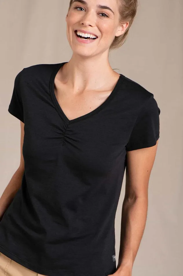 Women039s Rose Short Sleeve Tee Black ToadandCo Tops and TShirts