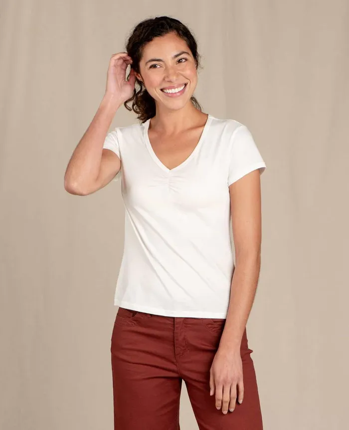 Women039s Rose Short Sleeve Tee Egret ToadandCo Tops and TShirts