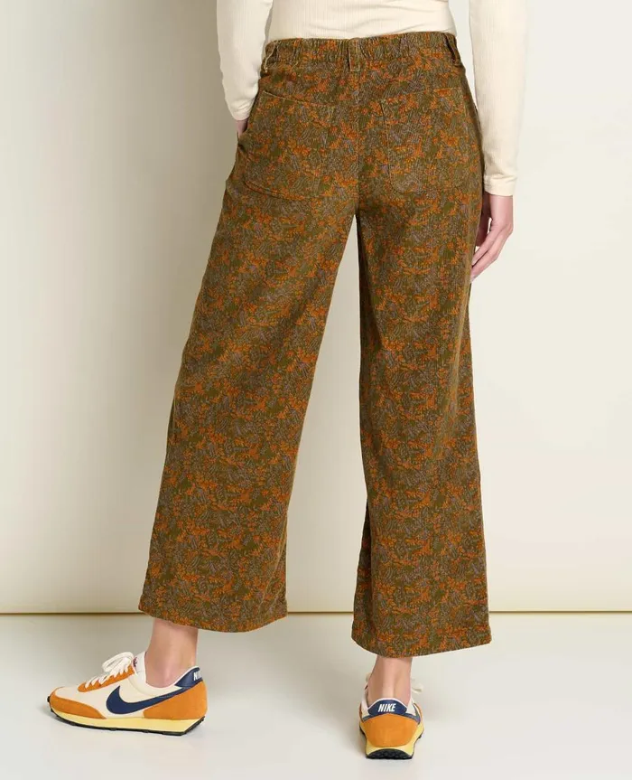 Women039s Scouter Cord Pleated Pull On Pant Fir Floral Print ToadandCo Pants