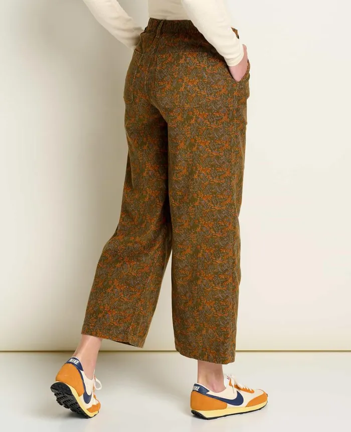 Women039s Scouter Cord Pleated Pull On Pant Fir Floral Print ToadandCo Pants