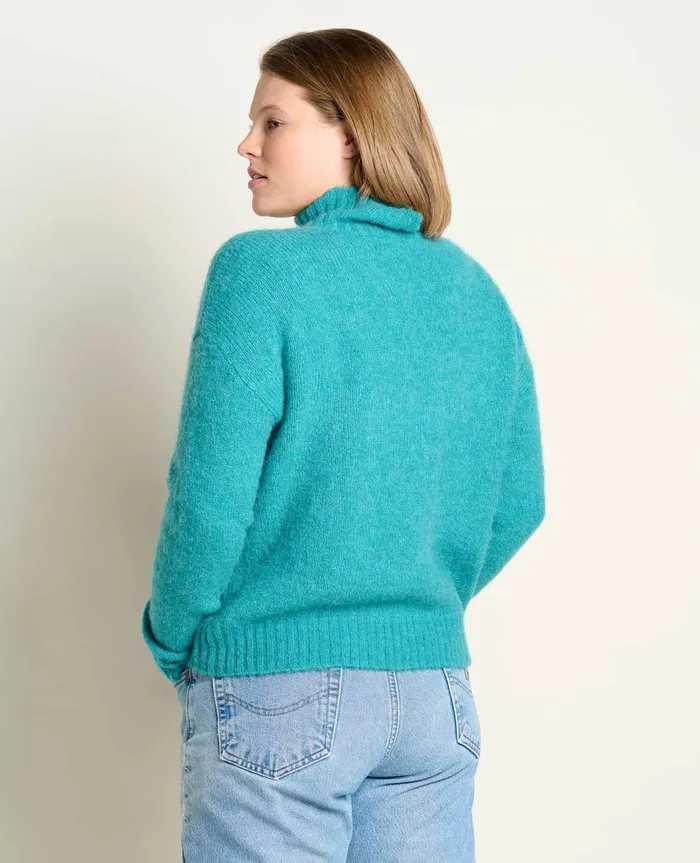 Women039s Toddy TNeck Sweater Cyan ToadandCo Sweaters