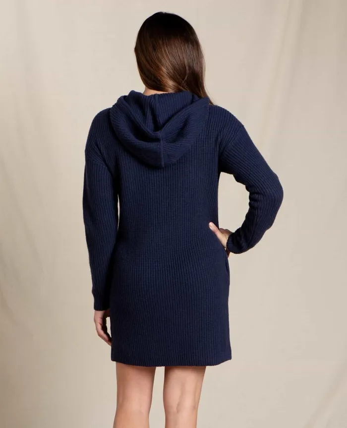 Women039s Whidbey Hooded Sweater Dress True Navy ToadandCo Dresses