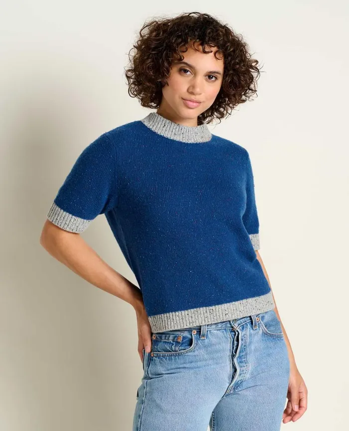 Women039s Wilde Short Sleeve Sweater True Navy ToadandCo Sweaters
