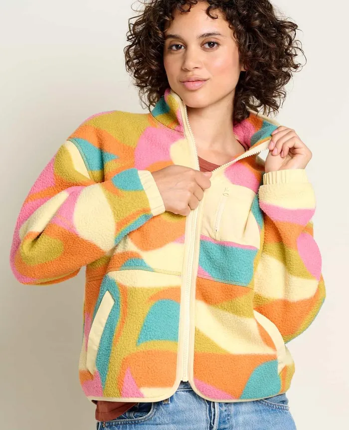 Women039s Women039s Campo Fleece Jacket Shapes Print ToadandCo Jackets and Layers