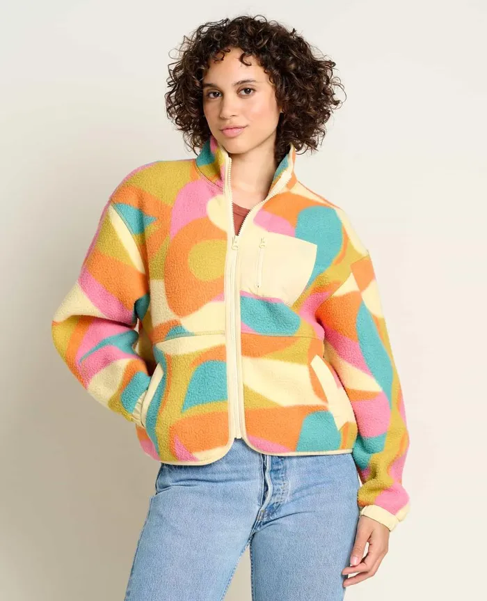 Women039s Women039s Campo Fleece Jacket Shapes Print ToadandCo Jackets and Layers