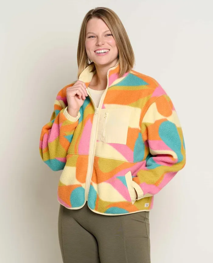 Women039s Women039s Campo Fleece Jacket Shapes Print ToadandCo Jackets and Layers