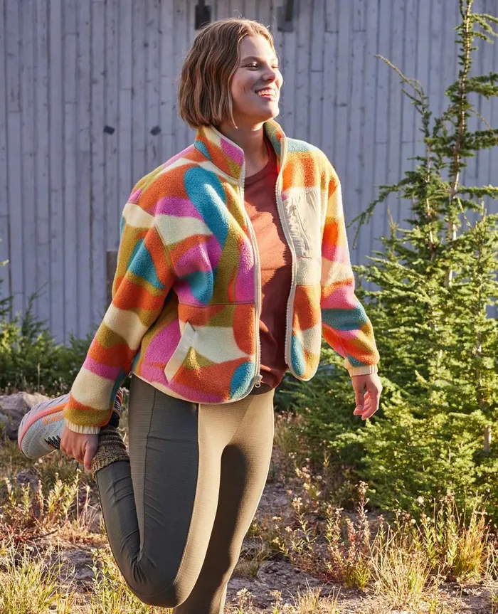 Women039s Women039s Campo Fleece Jacket Shapes Print ToadandCo Jackets and Layers