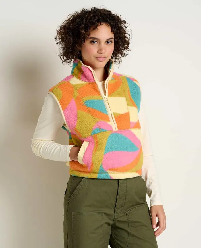 Women039s Women039s Campo Fleece Vest Shapes Print ToadandCo Tops and TShirts