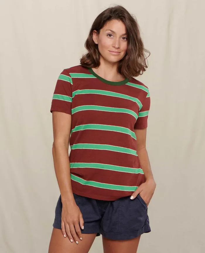 Women039s Women039s Grom Ringer Crew Henna Wide Stripe ToadandCo Tops and TShirts Women039s Women039s Grom Ringer Crew Henna Wide Stripe ToadandCo Tops and TShirts