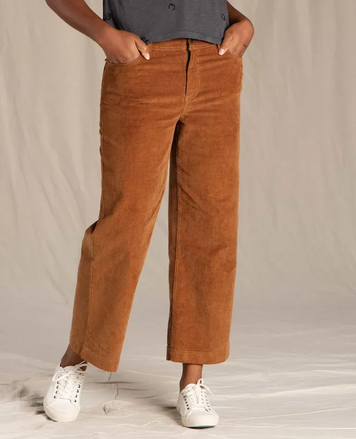 Women039s Women039s Karuna Cord Wide Leg Pant Brown Sugar ToadandCo Pants