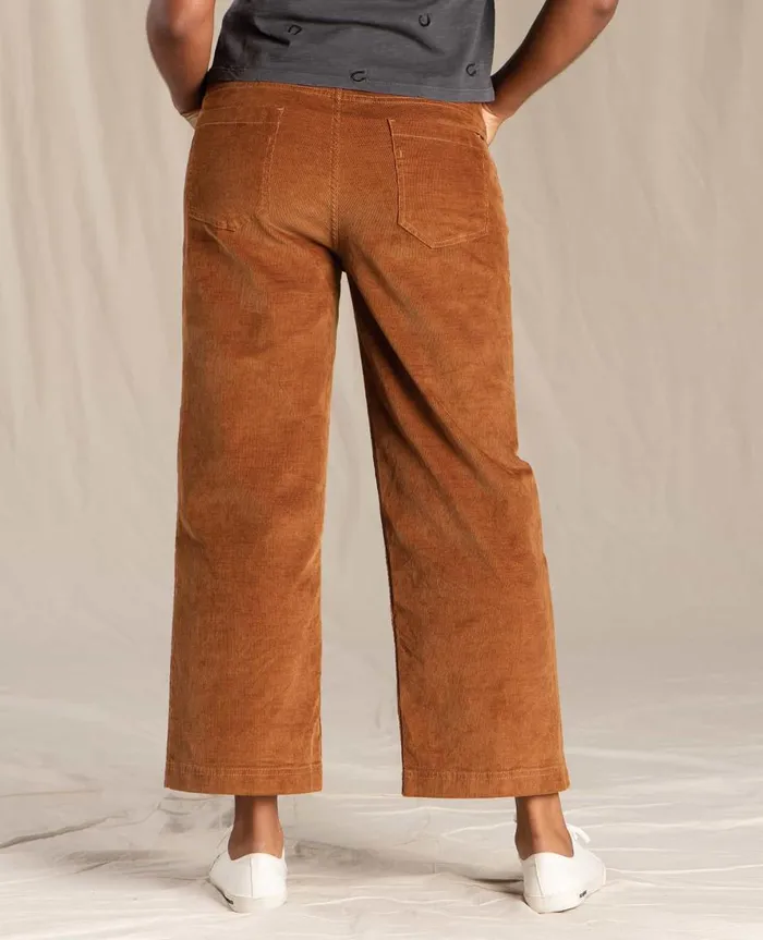 Women039s Women039s Karuna Cord Wide Leg Pant Brown Sugar ToadandCo Pants