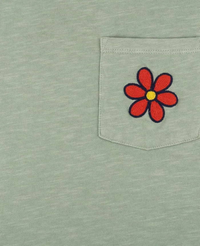 Women039s Women039s Primo Crew Embroidered Daisy Embroidery ToadandCo Tops and TShirts