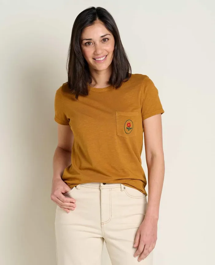 Women039s Women039s Primo Crew Embroidered Pocket Cross Stitch ToadandCo Tops and TShirts