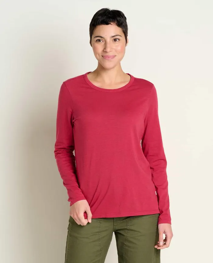Women039s Women039s Primo Long Sleeve Crew Berry ToadandCo Tops and TShirts