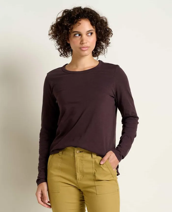 Women039s Women039s Primo Long Sleeve Crew Carob ToadandCo Tops and TShirts