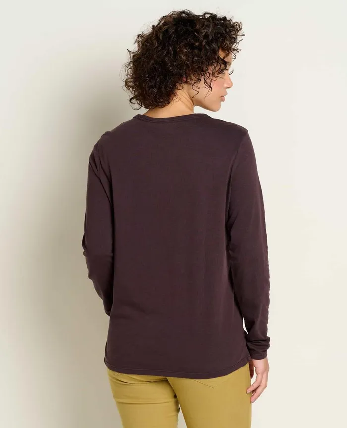 Women039s Women039s Primo Long Sleeve Crew Carob ToadandCo Tops and TShirts