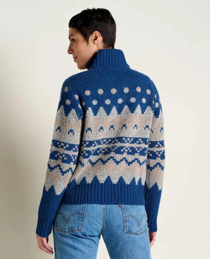 Women039s Women039s Wilde Quarter Zip Sweater True Navy ToadandCo Sweaters