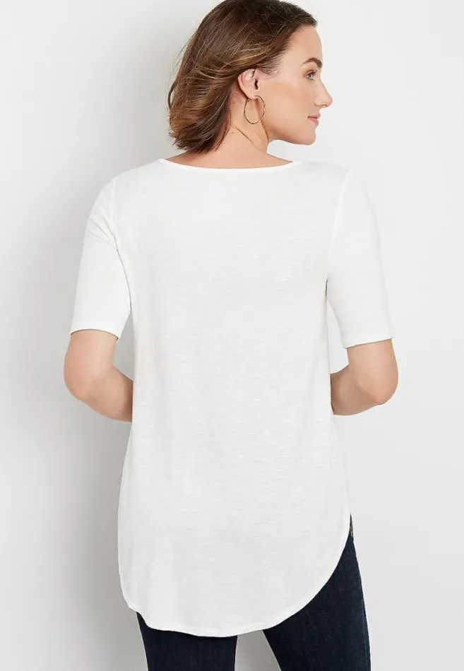 Women 247 Flawless Solid Tunic Tee Maurices Tops