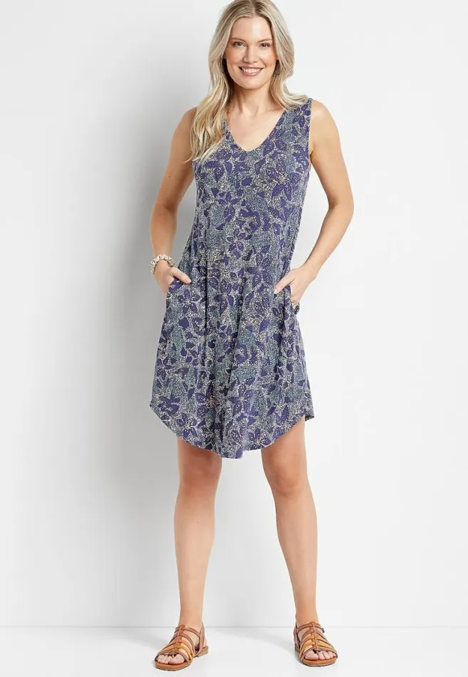 Women 247 Purple Floral Shift Dress Maurices Dresses and Jumpsuits