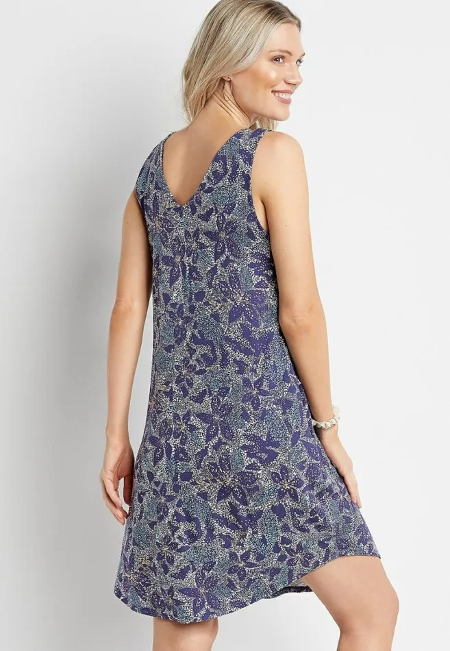 Women 247 Purple Floral Shift Dress Maurices Dresses and Jumpsuits