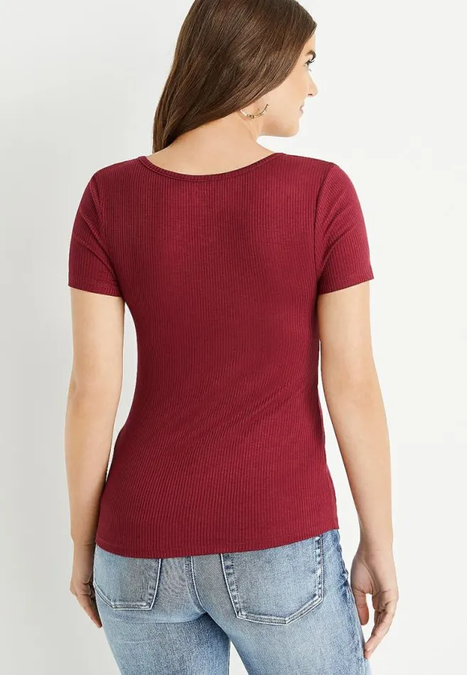 Women 247 Red TuckIn Tee Maurices Tops