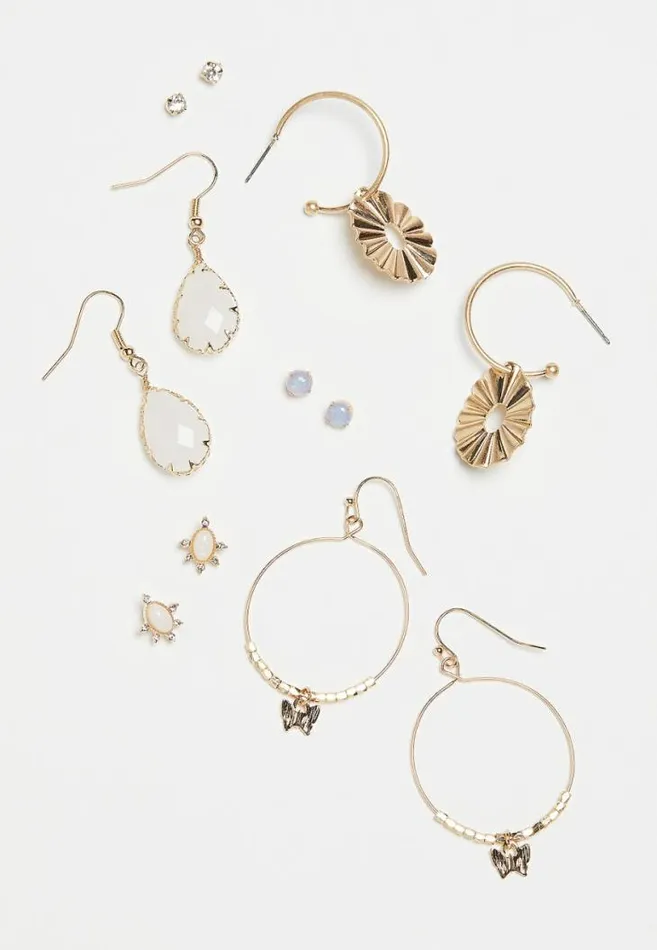 Women 6 Pack Elegantly Gold Mix Earring Set Maurices Jewelry