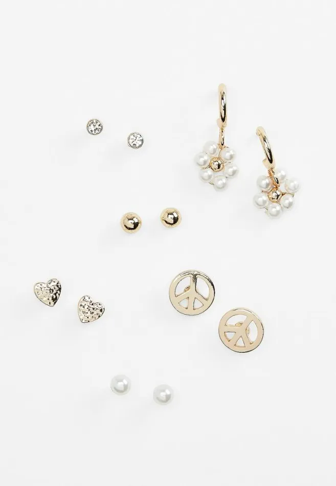 Women 6 Pack Peace Sign Earring Set Maurices Jewelry