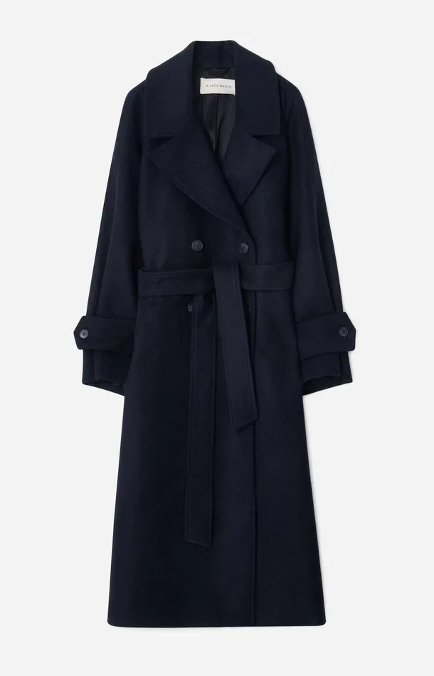 Women A Day039s March Outerwear Chinoe Double Breasted Wool Coat