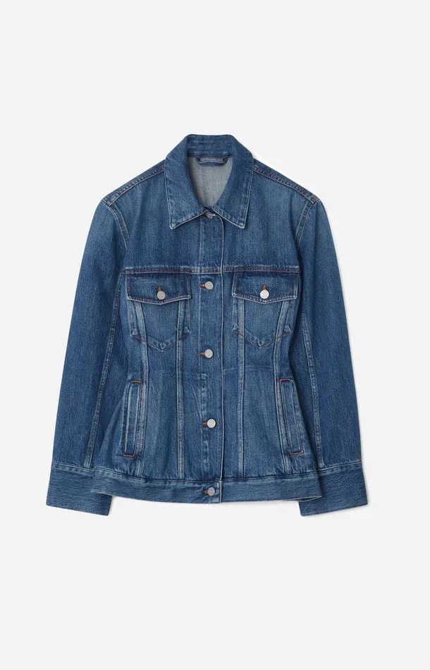 Women A Day039s March Outerwear Luca Waisted Denim Jacket